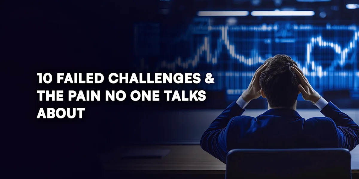 Technical analysis chart on Funding Pips trading platform displaying candlesticks and indicators